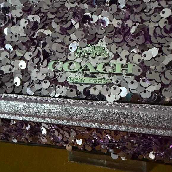 Coach Lilac Sequin Flap Crossbody - Picture 6 of 9